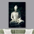 thumbnail image 3 of wall26 Canvas Print Wall Art Meditating Buddhism Buddha Statue Jungle Shadows Cultural Religious Photography Realism Decorative Yoga Multicolor Relax/Calm for Living Room, Bedroom, Office - 32"x, 3 of 5