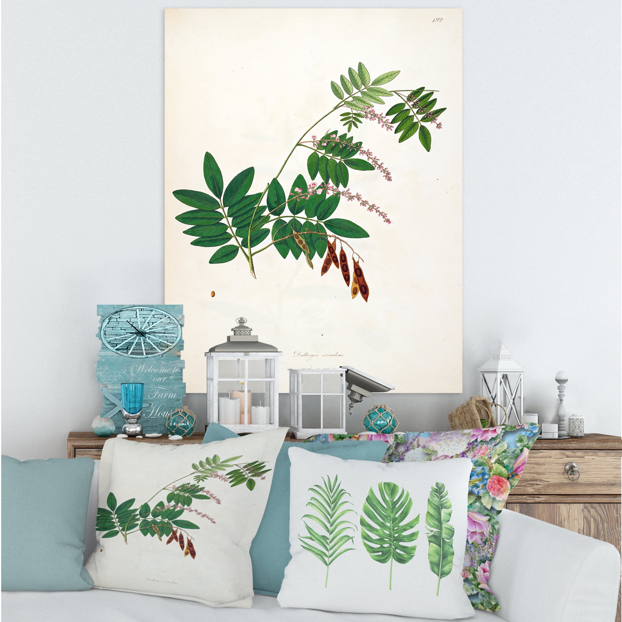 Designart ' Ancient Botanicals XI ' Farmhouse Canvas Wall Art Print