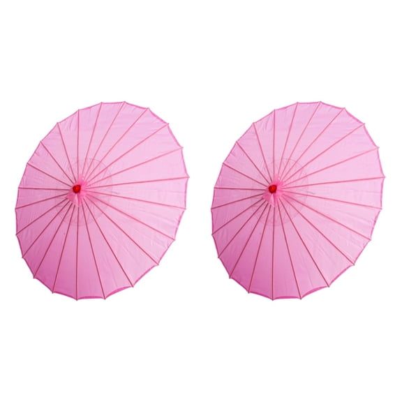 THY COLLECTIBLES Set of Two (2) 33"Japanese Chinese Umbrella Parasols for Wedding Parties, Photography, Costumes, Cosplay, Decoration and Other Events (Light Pink)