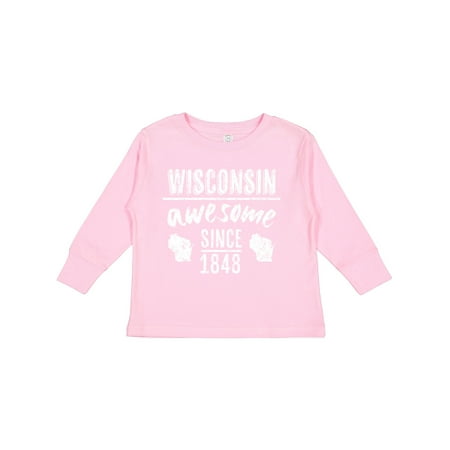 

Inktastic Wisconsin Awesome Since 1848 Boys or Girls Long Sleeve Toddler T-Shirt