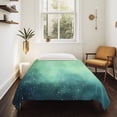 thumbnail image 4 of Teal Blue Starry Sky Tapestry for Bedroom Wall Hanging Tapestry, Modern Retro Glow Star Night Ceiling Backdrop Tapestries Poster Blanket Wall Decor for Teens Room Living Room Dorm 59" x 79", 4 of 8