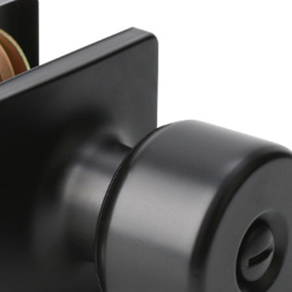 KCAHPAN Matte Black Sturdy Zinc Alloy Door Knobs Featuring Lock and Key Suitable for Bedroom and Bathroom Door Decoration