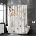 thumbnail image 2 of Coolnut Bath Shower Curtain Liners Gold Black Marble 60x72in Polyester Waterproof with 12 Curtain Hooks, 2 of 6