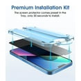 thumbnail image 5 of (2 Pack) amFilm iPhone 14, iPhone 13, & iPhone 13 Pro Privacy Glass Screen Protector (6.1"), 5 of 6