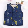 thumbnail image 2 of Odeerbi Toddler Boys Girls Puffer Vest Fall Winter Thermal Gilet Down Vest Baby Children's Round Neck Warm Sleeveless Jacket Coat Toddler Clothes Dark Blue, 2 of 3