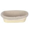 Cesta de ratán para masa Cestas de fermentación para pan con tapa (Ovalada 3)