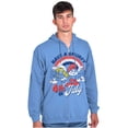 thumbnail image 3 of Retro Smurfs Cartoon 4th of July Zip Up Hoodie Men's Women's Brisco Brands 3X, 3 of 6