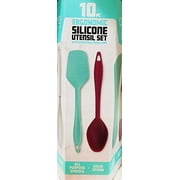 Core Kitchen 10 Pc Ergonomic Silicone Utensil Set with Overmold Solid Core - NEW