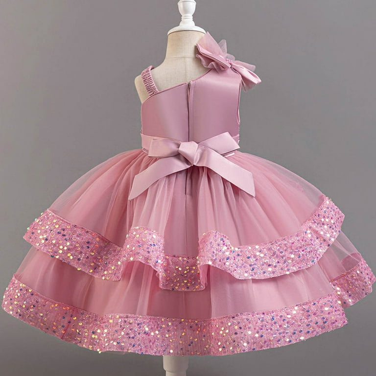 childrens pink bridesmaid dresses Halter Floor-Length Chiffon Junior Bridesmaid Dress