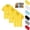 Yellow, variant on Mfakffe 3 Pcs Toddler Boys Girls Polo Shirts Back To School Golf School Uniform Summer Short Sleeve Shirt Casual Lapel Collar T Shirts