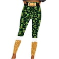 thumbnail image 2 of Awdenio Yoga Pants for Women Plus Size St. Patrick's Day Leggings for Women High Waist Stretchy Elastic Leggings Pants, 2 of 7