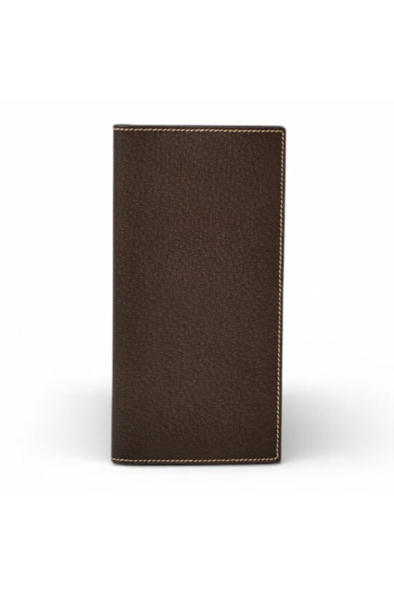 Pre-Owned Gucci wallet, GUCCI long 1980s, 80s, old Gucci, brown, 034.001