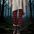 thumbnail image 2 of GERsome Women's Striped Leggings High Waisted Tights Ankle Length Leggings Pants for Women Halloween Christmas Party Leggings Size S, 2 of 9