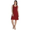 thumbnail image 4 of Inkmeso Sleeveless Plain Swing Dress For Women Knee Length A-line Summer Casual Wear, 4 of 7