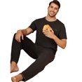 thumbnail image 5 of New men's pajama set featuring short-sleeved long pants, comfortable and casual round-neck design, suitable for wearing outside as well. Ideal for home wear., 5 of 6