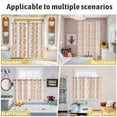 thumbnail image 6 of Orange Gray Botanical Kitchen Curtains 63 Inch Length, Pastoral Spring Summer Leaf Aesthetics Grommet Top Bedroom Living Room Curtains, Light Filtering Cafe Curtain Drapes 2 Panels Set 104''x63'', 6 of 9