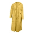 thumbnail image 3 of Long Sleeve Loose Fit Hooded Cardigan Cable Knit Design Front Button High Slit for Women Wear, 3 of 9