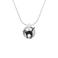 thumbnail image 2 of Delight Jewelry Silvertone Black Standing Cat Joy Ring Charm Necklace, 18", 2 of 4