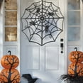 thumbnail image 4 of Halloween Spider Web Decoration with Realistic Spiders, Large Durable Black Web for Indoor Outdoor Party Decor, Easy to Hang, 4 of 5