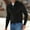 Black, variant on Men's Quarter Zip Sweater Casual Neck Pullover Ribbed Knit Sweater