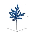 thumbnail image 2 of Vickerman 22" Blue Glitter BayLeaf Artificial Christmas Spray. Includes 12 sprays per pack., 2 of 3