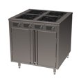 thumbnail image 1 of Spring USA BOH-1800D 36" Cooking Cart w/ (4) Induction Stove, Silver, 1 of 1