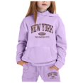 thumbnail image 2 of DHFJKG 2 Piece Suit Child Toddler Boys Girls Long Sleeve O-Neck Letter Printed Warm Hoodie Pullover Tops Pants Kids Outfits Sweat Suit Trendy Outfit, 2 of 3