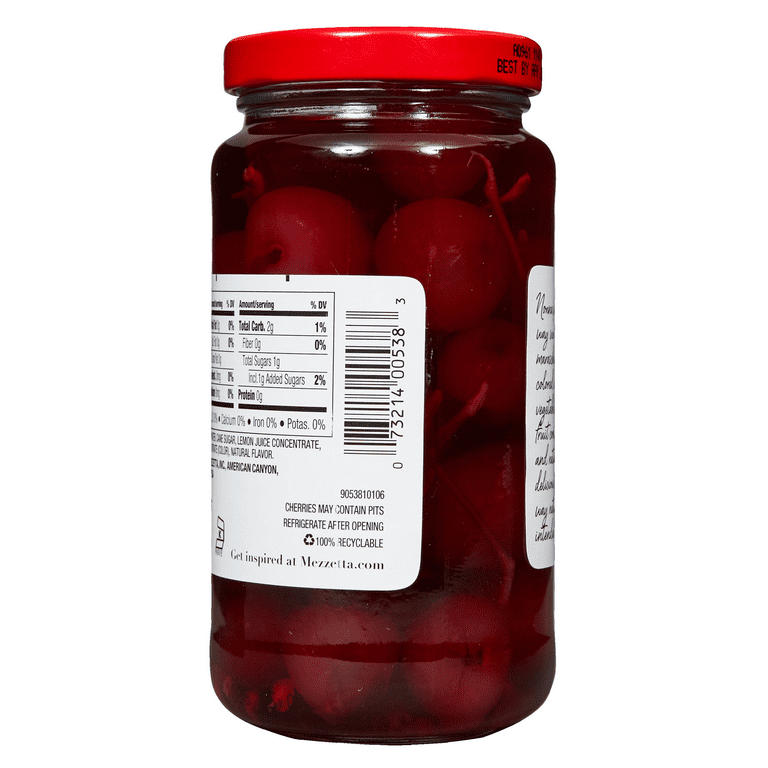 Mezzetta Maraschino Cherries with Stems, 11 oz Jar - Walmart.com
