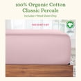 thumbnail image 5 of California Design Den 100% Organic Cotton Fitted Sheet Twin Only - Lightweight and Crisp Deep Pocket Fitted Sheet for a Snug-Fit (Pink - Chalky Tone), 5 of 9
