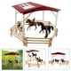 thumbnail image 4 of Horse Playset Baoblaze Caja de Caballos Playset Granja con Juguetes a Partir de 5 años Caballeriza con Caballos y Accesorios juguete de caballo, 4 of 8