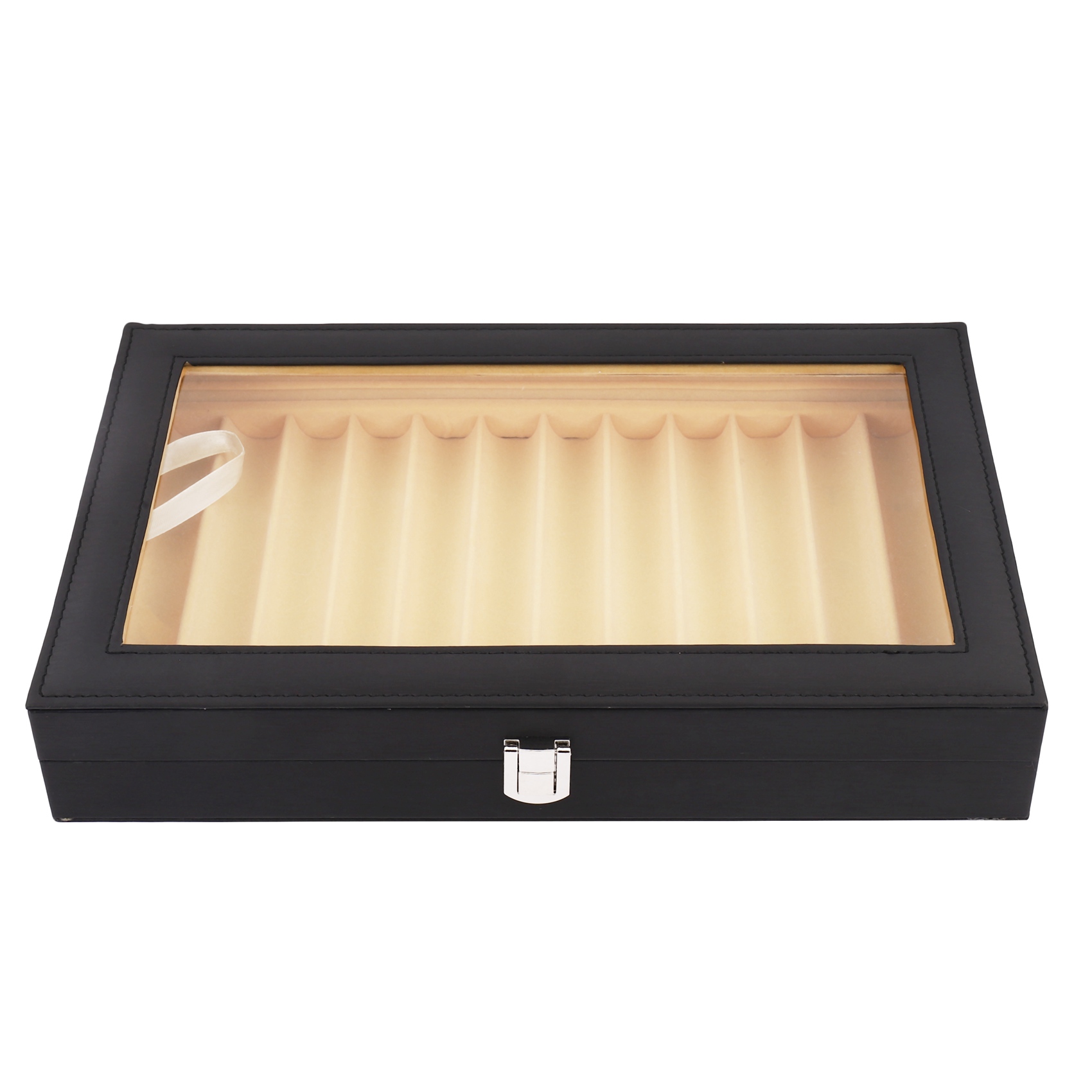 12 Black Pen Box Leather Pen Display Box PU Pen Storage Box Leather Pencil Case Storage Box