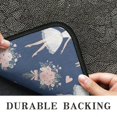 thumbnail image 6 of Dark Blue Ballerina Flower Pattern Door Rugs,Washable Non Slip Door Mats Indoor,Decorative Door Mats,Entry Mat Indoor for Entrance,Bedroom,Kitchen,Bathroom,30"x17", 6 of 6