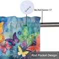 thumbnail image 5 of Pink Butterfly Curtains Valances for Home Decor Rainbow Butterflies Galaxy Stars Window Treatment for Living Room Bedroom Bathroom 54 by 18 in, 1 Panel, 5 of 6