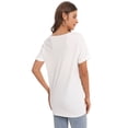 thumbnail image 6 of Womens Deep V Neck T Shirts Casual Short Sleeve Loose Fit Basic Fashion Tee, 6 of 6