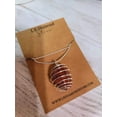thumbnail image 4 of Handmade Carnelian Cage Necklace Silver Tone Cute trendy necklace, 4 of 8