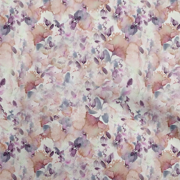 oneOone Viscose Jersey Dark Rose Brown Fabric Floral Texture Fabric For Sewing Printed Craft Fabric By The Yard 60 Inch Wide