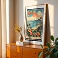 thumbnail image 2 of Maui's Vintage Charm: Retro Travel Poster - Hawaii Illustration Oak Framed Wall Art Print 24 x 36 inches, 2 of 59