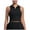 A-Black, variant on Jinhomg Women's Sleeveless Crop Tops Casual Solid Lapel Collar Tank Shirts Basic Solid V Neck Golf Tennis Clothes Summer Workout Athletic Tanks Black L