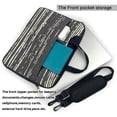 thumbnail image 3 of YFYANG 13 inch Universal Laptop Bag Oxford Cloth Laptop Sleeve, Multi-functional Black Vintage Watercolor Texture Pattern Notebook Computer Messenger Bag Handbag, 3 of 8