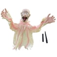 thumbnail image 3 of Estaca de césped espeluznante, muñeca aterradora, decoración de Halloween, recuerdos de fiesta temática de terror para patio, jardín, decoración Beige, 3 of 8