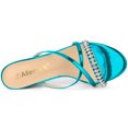 thumbnail image 4 of BLISSFUL STEP Women's Crisscross Strap Rhinestone Block Heel Slide Sandals Blue (Size 8), 4 of 6