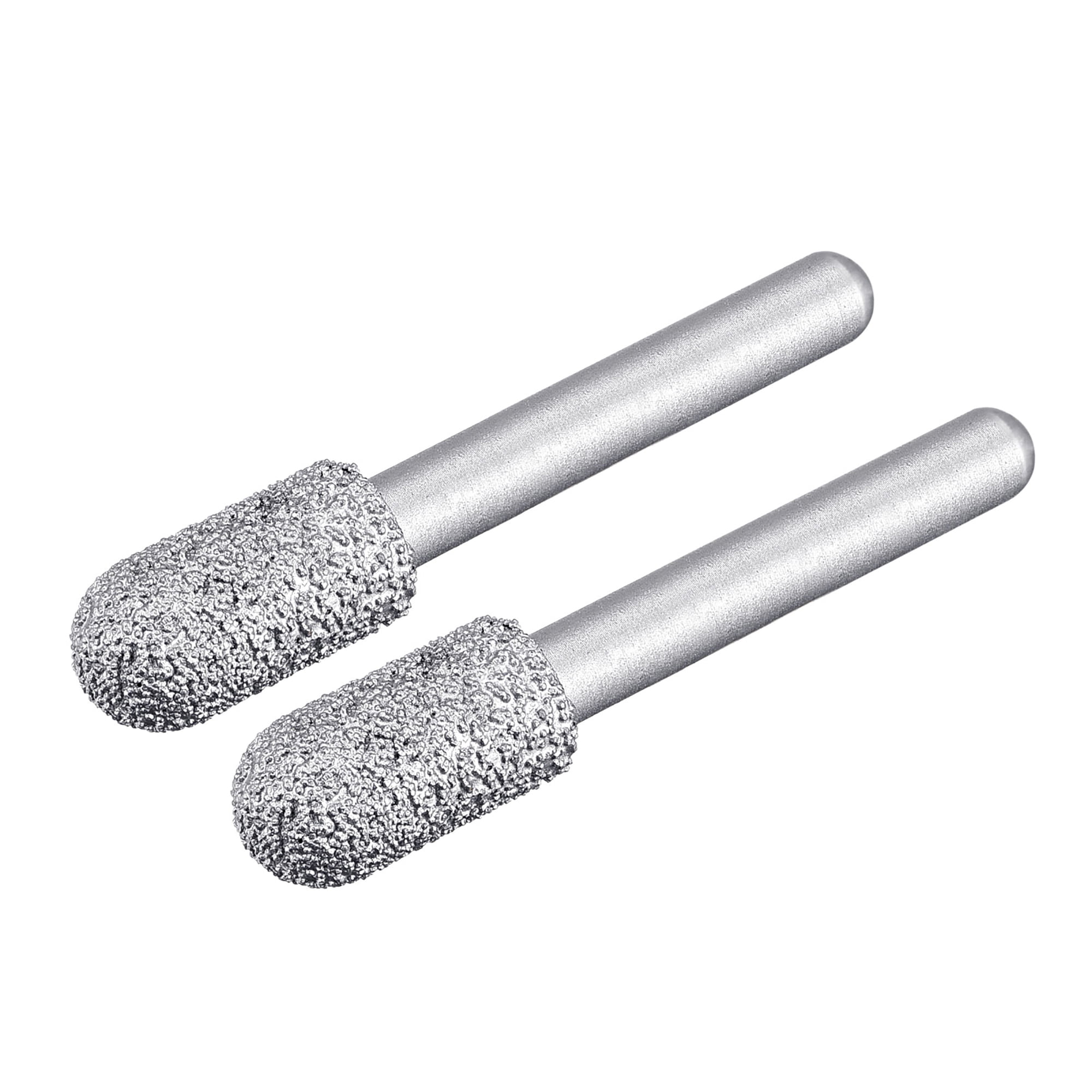 uxcell Diamond Mounted Points 60 Grit 10.5mm Brazed Grinder Round Head 6mm Shank Grinding Rotary Bit Marble Stone Carving Tool