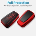 thumbnail image 3 of Key Fob Cover Compatible with Toyota RAV4 Camry 4Runner Highlander Corolla Prius Avalon C-HR GT86 2019-2025 Keychain Case Holder Protector,Red, 3 of 5