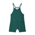 thumbnail image 6 of Miqool Girls Summer Shorts Jumpsuit Spaghetti Strap Sleeveless Casual Loose Romper with Pockets Size 5-14 Years, 6 of 8