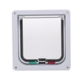 thumbnail image 2 of Puerta para mascotas blanca de tamaño pequeño, ideal para gatos y perros, con sistema de control de acceso magnético y bordes pulidos para seguridad. Fácil instalación en paredes o puertas., 2 of 7