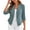 Light Blue, variant on Women's Soft Stretchy Lightweight Cardigan Blazer 3/4 Ruched Sleeve Business Casual Blazer Jackets Black XXL(XXL)