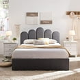 thumbnail image 3 of Zanmintaobo Full Bed Frame with Storage & Headboard, Upholstered Platform Bed with Hydraulic Storage System, No Box Spring Needed, Wood Slats Support, Easy Assembly, Full Size, Grey, 3 of 11