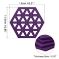 thumbnail image 2 of Uxcell Felt Coasters, Hexagonal Pad Coaster for Drink Cup Pot Bowl Vase, Purple 4 Pack, 2 of 5