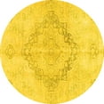thumbnail image 1 of Ahgly Company Indoor Round Persian Yellow Traditional Area Rugs, 8' Round, 1 of 4