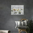 thumbnail image 3 of Farmhouse Bathroom Wall Decor Rustic Country Flower Floral Bathroom Pictures Wall Art God Says You Are Canvas Print Painting Framed Home Artwork For Bedroom Kitchen Office 16"x12", 3 of 6